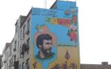 اجرای نقاشی دیواری چهره ۵ شهید خوزستان در اهواز