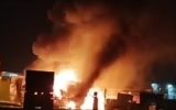 آتش‌سوزی گسترده در شهرک شهید رجایی؛ آغاز از جایگاه CNG و سرایت به انبار ضایعاتی