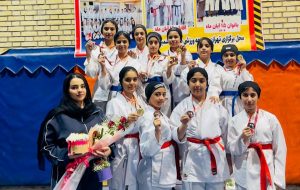 افتخارآفرینی دختران ماهشهری در مسابقات کشوری کاراته شین‌دای