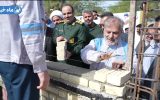 ویدیو+ خشت گذاری مدرسه شهید باکری شهر چمران با مشارکت پتروشیمی اروند برگزار شد